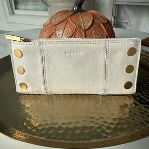HAMMITT 110 North White and Gold Women's Clutch